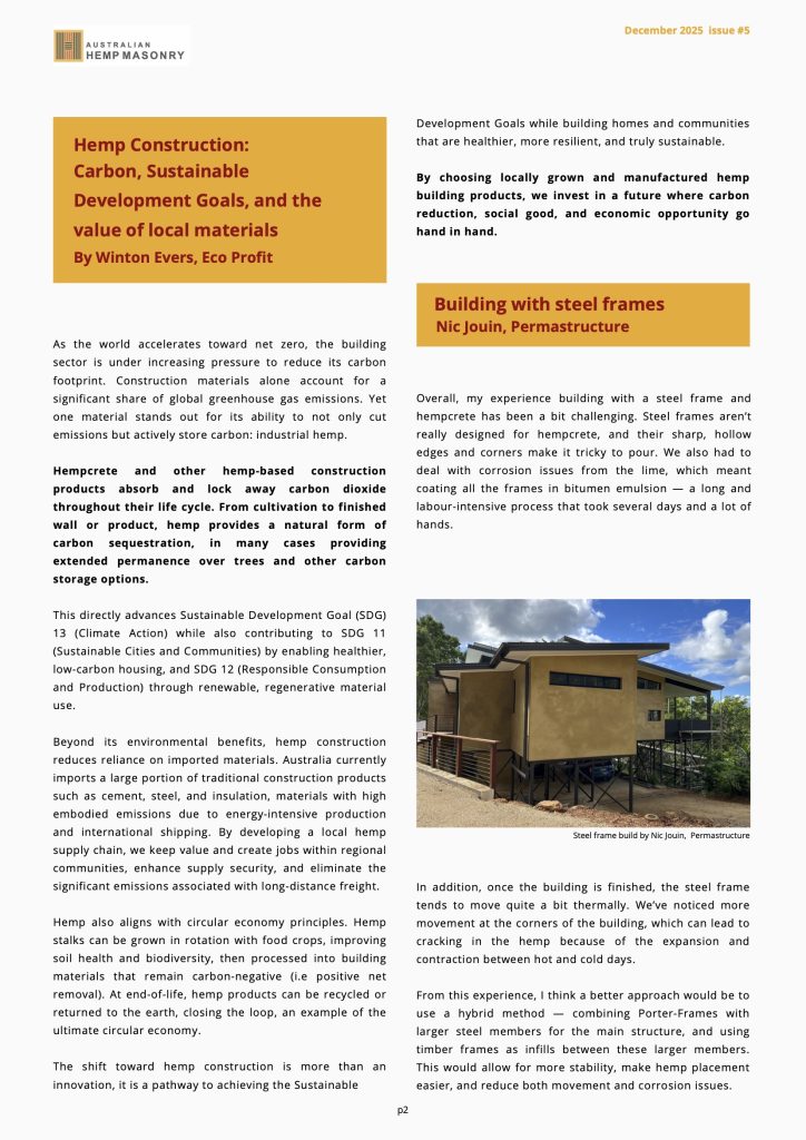 Hemp construction sydney sustainable building design